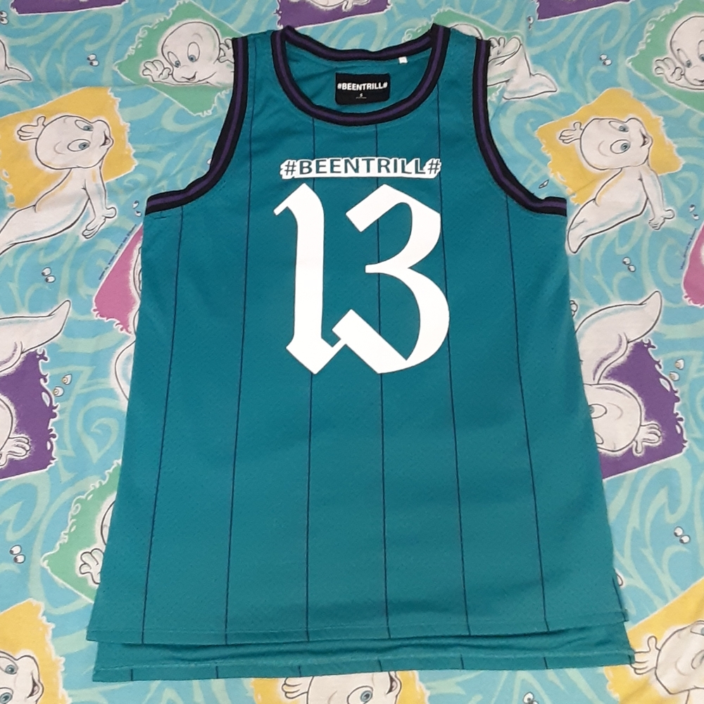 Been Trill Hornets Pin Stripe Basketball Jersey Shirt Vintage